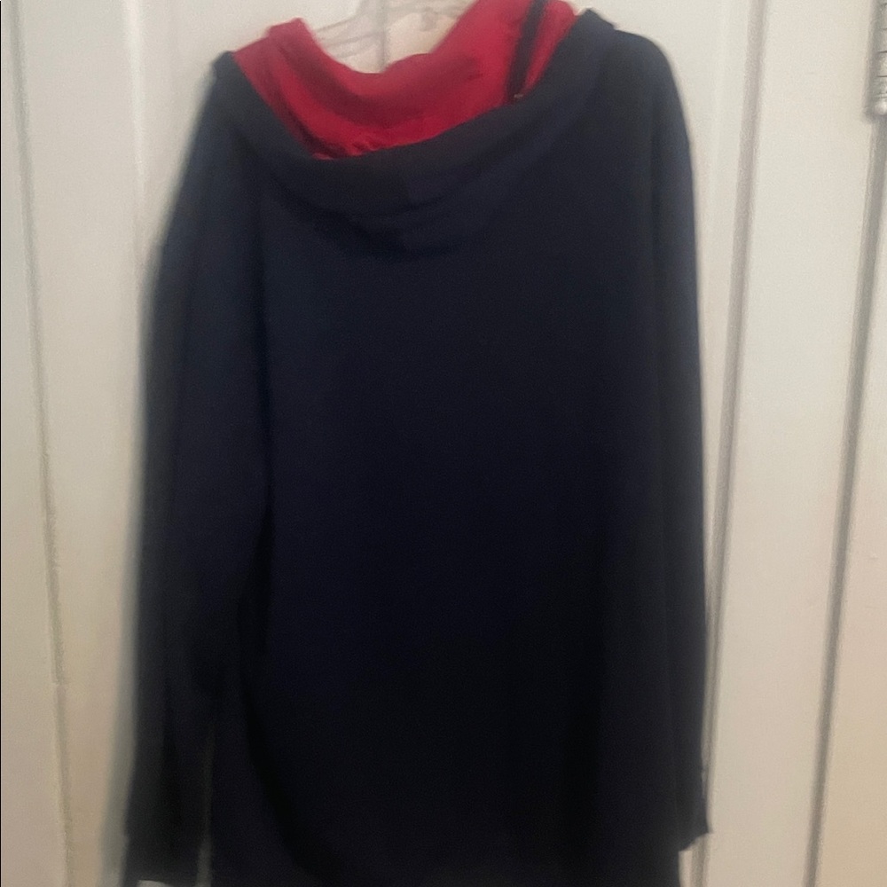 Stadium Athletics Navy and Red Hoodie - Picture 3 of 3